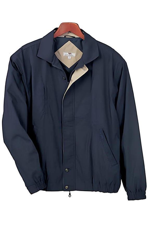 Men's Classic Peached Poplin Long Sleeve Zip Up Jacket #7118