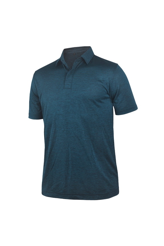 Men's Clayton Pinstripe Performance Golf Polo Shirt #1664