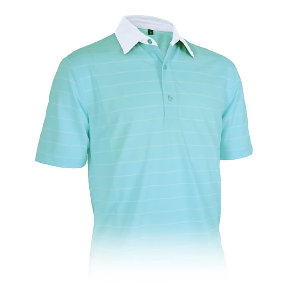Monterey Club Men's Colt Stripe Texture Golf Polo Shirt #3613