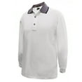 thumbnail image 1 of Monterey Club Men's Combed Cotton Crepe Solid Long Sleeve Sport Golf Polo Shirt #3985, 1 of 2