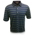 thumbnail image 1 of Monterey Club Men's Connor Stripe Texture Golf Polo Shirt #3627, 1 of 2
