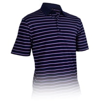 Monterey Club Men's Conway Microfiber Stripe Texture Golf Polo Shirt #3607