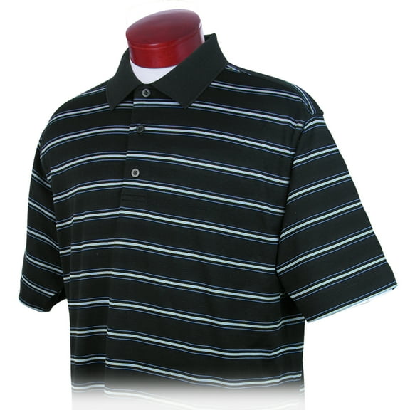 Monterey Club Men's Cotton Jersey Stripe Golf Polo Shirt #1255