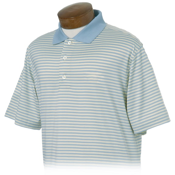 Monterey Club Men's Cotton Jersey Stripe Golf Polo Shirt #1266