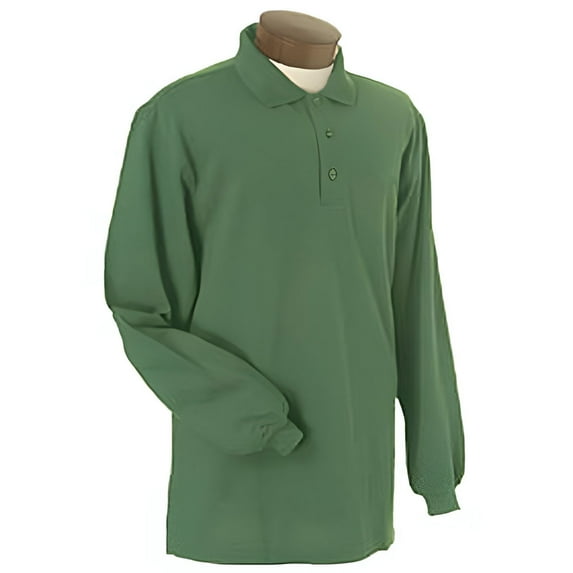 Monterey Club Men's Cotton Pique Long Sleeve Golf Polo Shirt #3201
