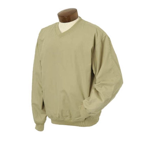Monterey Club Men's Cotton Poplin Blend V-Neck Pullover #7414