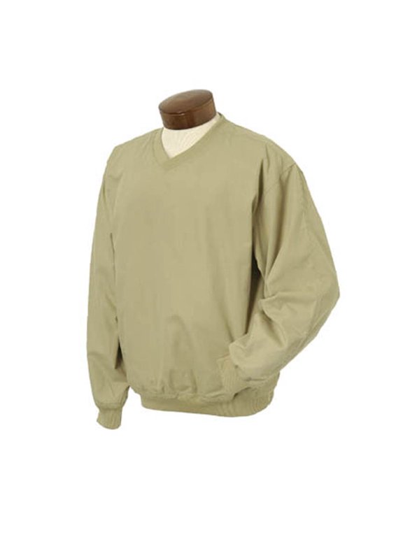 Men's Cotton Poplin Blend V-Neck Pullover #7414