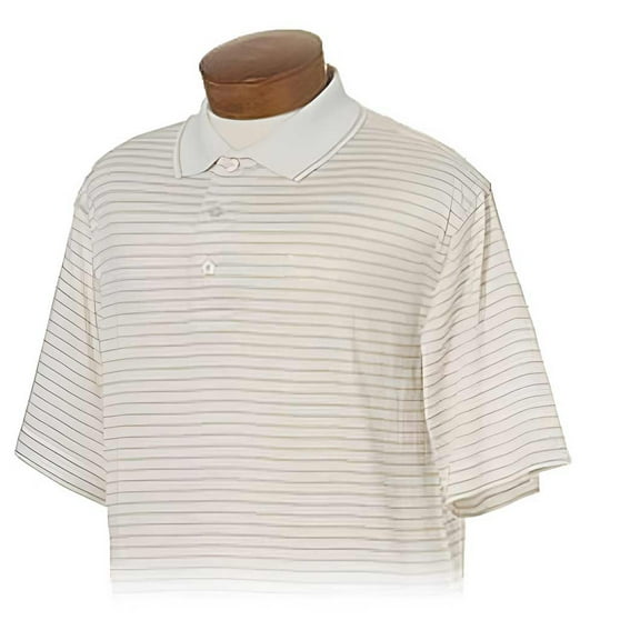 Monterey Club Men's Cotton Stripes Short Sleeve Golf Polo Shirt #1304