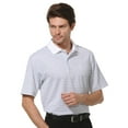 thumbnail image 1 of Monterey Club Men's Dash Pinstripe Jersey Golf Polo Shirt #1644, 1 of 2