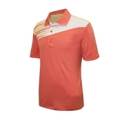 Monterey Club Mens Diagonal Flash Element Contrast Golf Polo Shirt #1537