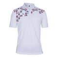 thumbnail image 1 of Monterey Club Men's Diamond Element Print Contrast Golf Polo Shirt #1675, 1 of 2