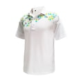 thumbnail image 1 of Monterey Club Men's Diamond Element Print Contrast Golf Polo Shirt #1675, 1 of 2
