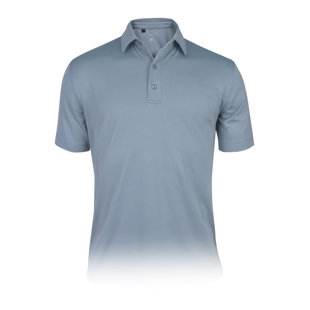 Monterey Club Men's Drizzle Texture Solid Tailored Collar Golf Polo Shirt 3636