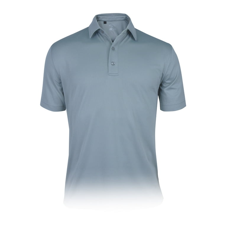 Monterey Club Men s Drizzle Texture Solid Tailored Collar Golf Polo Shirt 3636