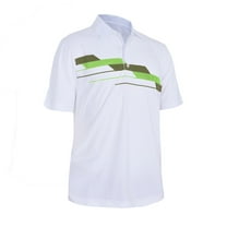 Monterey Club Men's Dry Swing Elevate Print Pique Golf Polo Shirt #1682