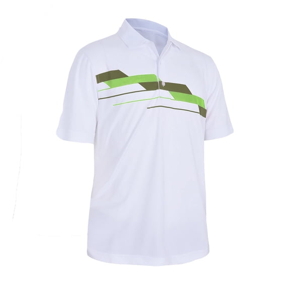 Monterey Club Men's Dry Swing Elevate Print Pique Golf Polo Shirt #1682