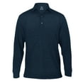 thumbnail image 1 of Monterey Club Men's Dry Swing Heather Long Sleeve Golf Polo Shirt #1299, 1 of 2