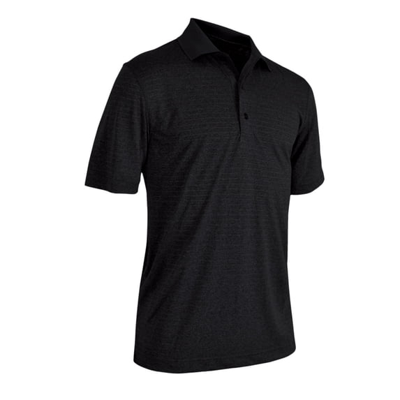 Monterey Club Men's Dry Swing Heather Stripe Jersey Golf Polo Shirt #1677