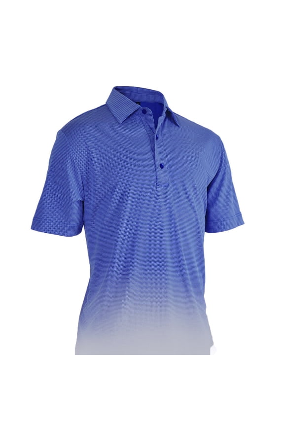 Men's Eagle Jacquard Texture Solid Golf Polo Shirt #3621