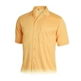 thumbnail image 1 of Monterey Club Men's Edgeline Texture Solid Camp Casual Golf Polo Shirt #1555, 1 of 2