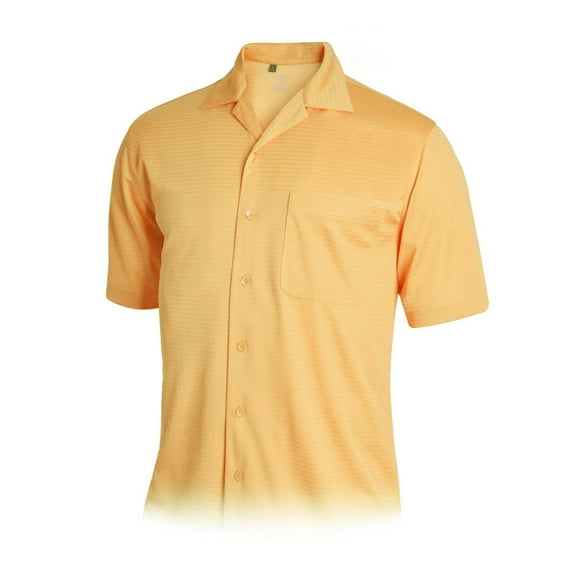 Monterey Club Men's Edgeline Texture Solid Camp Casual Golf Polo Shirt #1555