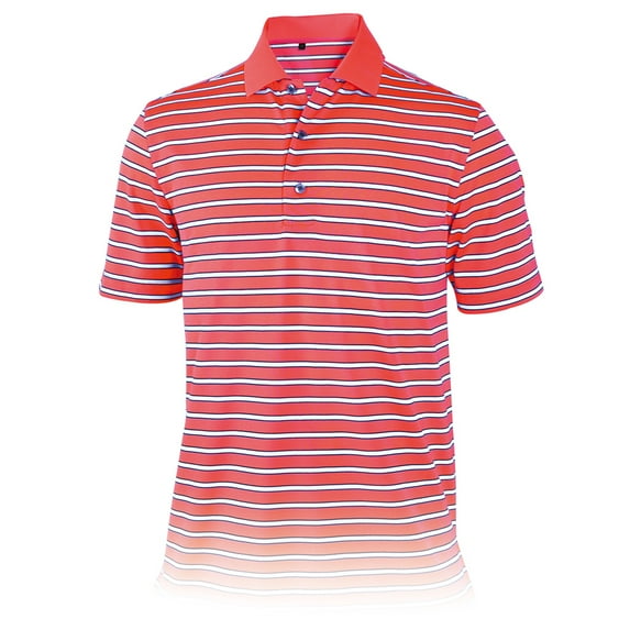 Monterey Club Men's Emery Stripe Texture Golf Polo Shirt #1672