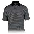 thumbnail image 1 of Monterey Club Men's Engineer Stripe Jersey Golf Polo Shirt #3620, 1 of 2