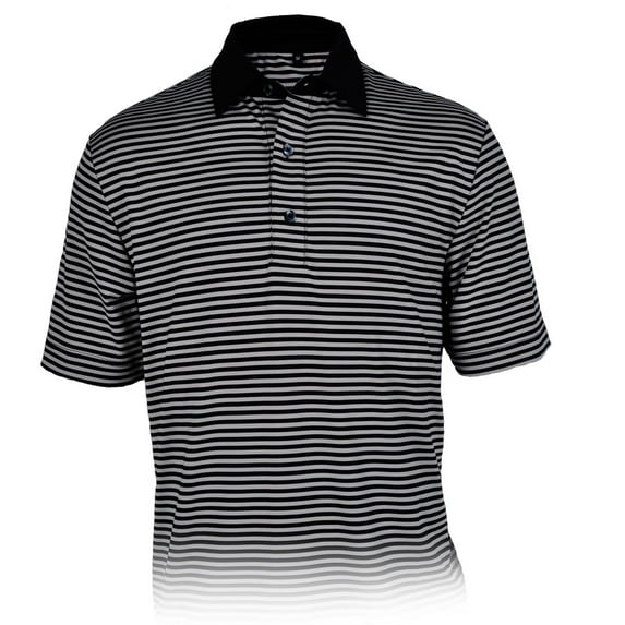 Monterey Club Men's Engineer Stripe Jersey Golf Polo Shirt #3620