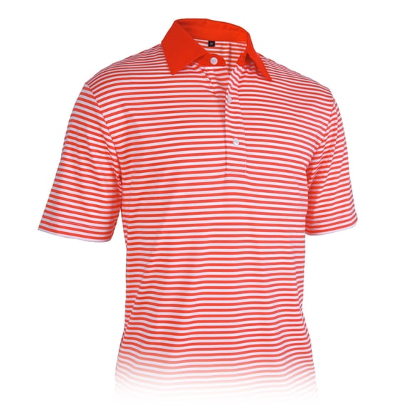 Monterey Club Men's Engineer Stripe Jersey Golf Polo Shirt #3620