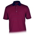 thumbnail image 1 of Monterey Club Men's Engineer Stripe Jersey Golf Polo Shirt #3620, 1 of 2