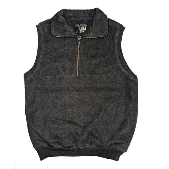 Monterey Club Men's Fleece Front Half Zipper Vest #7626