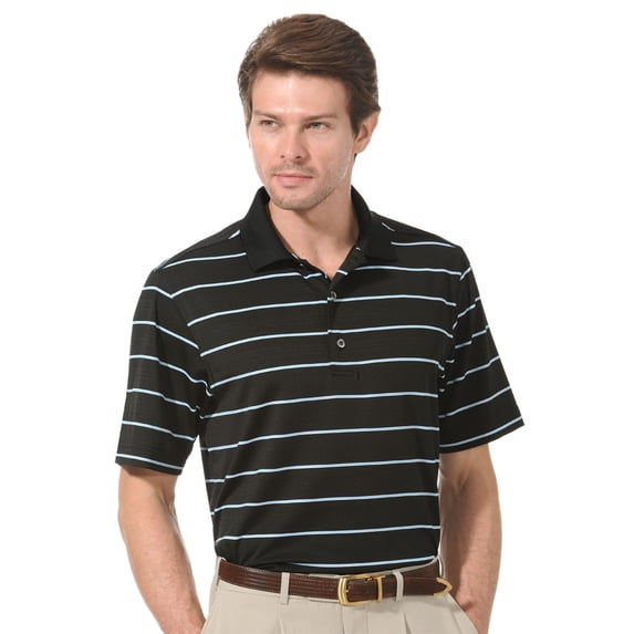 Monterey Club Men's Forge Stripe Texture Golf Polo Shirt #1645