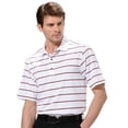 thumbnail image 1 of Monterey Club Men's Forward Stripe Texture Golf Polo Shirt #1653, 1 of 2