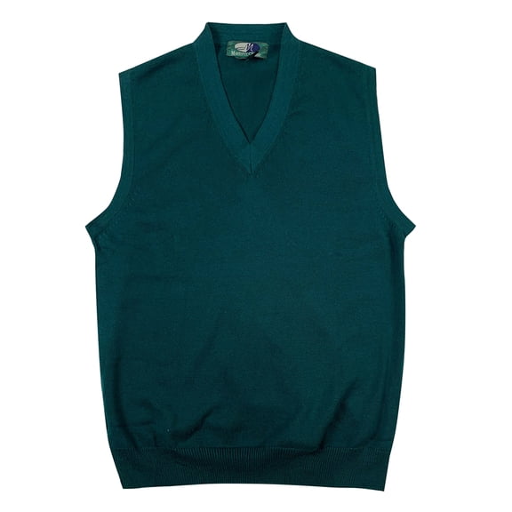 Monterey Club Men's Gauge Knit Cotton Solid Vest #1926