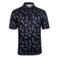 thumbnail image 1 of Monterey Club Men's Geometric Print Tailored Collar Short Sleeve Golf Polo Shirt #3522, 1 of 2