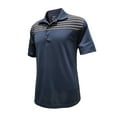 thumbnail image 1 of Monterey Club Men's Gilbert Stripe Contrast Golf Polo Shirt #1139, 1 of 2