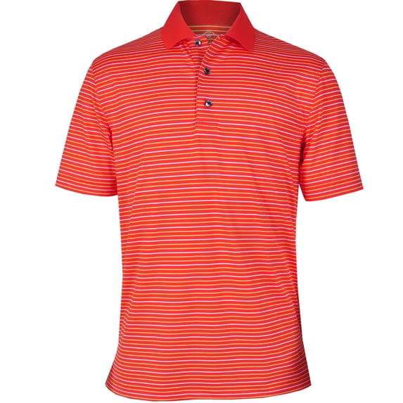 Monterey Club Men's Harrington Stripe Jersey Golf Polo Shirt #1674