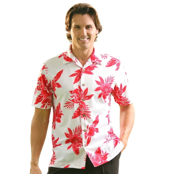 Monterey Club Men's Hawaiian Print Texture Camp Casual Golf Polo Shirt #1521