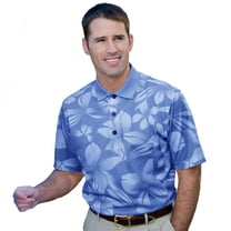 Monterey Club Men's Hawaiian Texture Print Golf Polo Shirt #1578