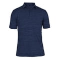 thumbnail image 1 of Monterey Club Men's Heather Stripe Tailored Collar Golf Polo Shirt #1280, 1 of 2