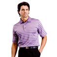 thumbnail image 1 of Monterey Club Men's Hermosa Double Stripe Texture Golf Polo Shirt #1627, 1 of 2