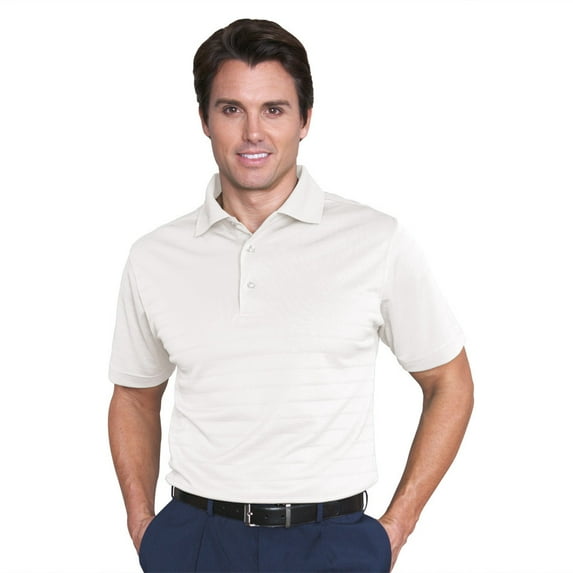 Monterey Club Men's Jacquard Texture Solid Golf Polo Shirt #1067