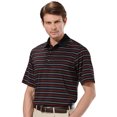 thumbnail image 1 of Monterey Club Men's Jasper Stripe Texture Golf Polo Shirt #1648, 1 of 2