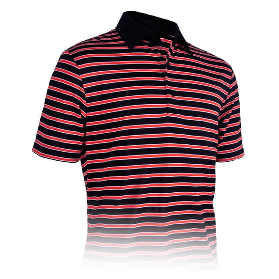 Monterey Club Men's Johnny Stripe Jersey Golf Polo Shirt #3619