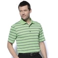 thumbnail image 1 of Monterey Club Men's Level Stripe Texture Golf Polo Shirt #1655, 1 of 2