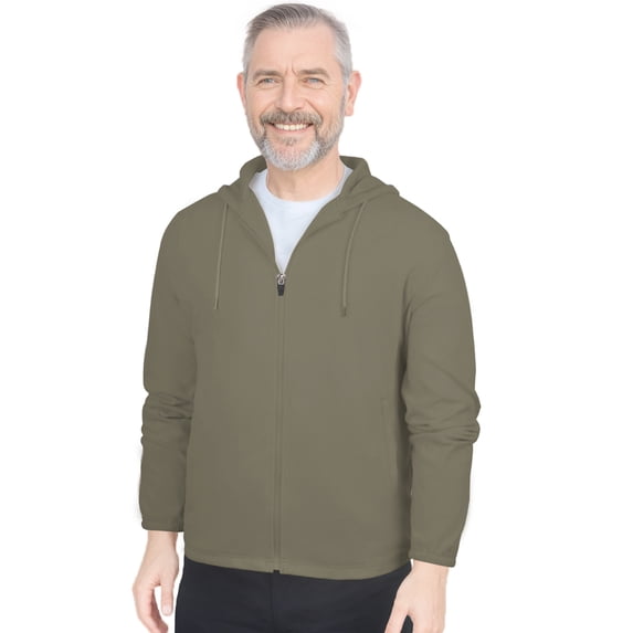 Monterey Club Men's Light Polar Fleece Hoodie long Sleeve Jacket #3730