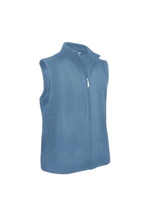 Men's Lightweight Blend French Rib Full Zip Golf Vest #1969