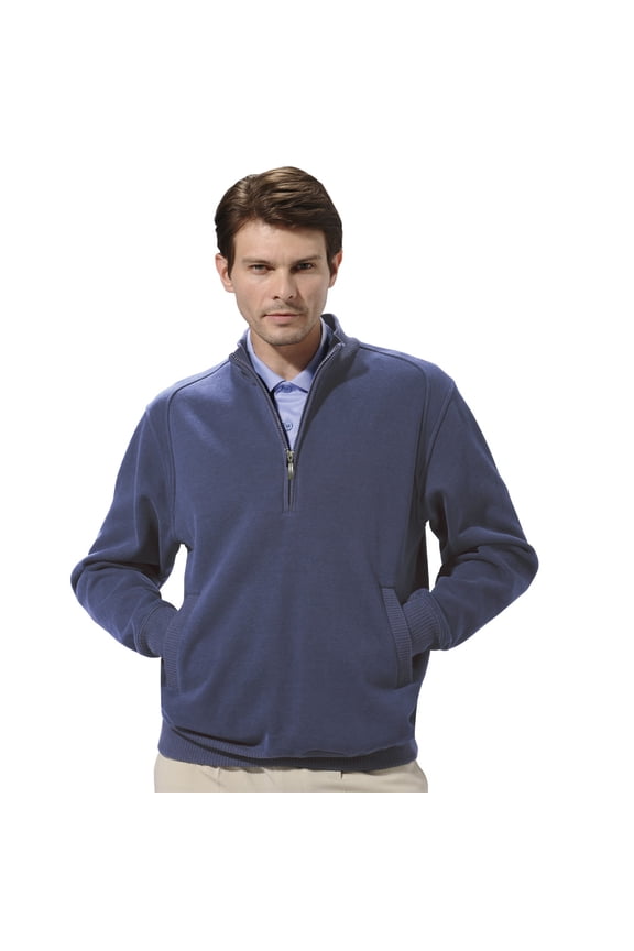 Men's Lightweight French Rib Knit 1/2 Zip Pullover #1707