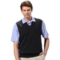 thumbnail image 1 of Monterey Club Men's Lightweight French Rib Knit V-Neck Vest #1786, 1 of 2