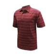 thumbnail image 1 of Monterey Club Men's Lisle Deluxe Stripe Texture Golf Polo Shirt #3605, 1 of 2